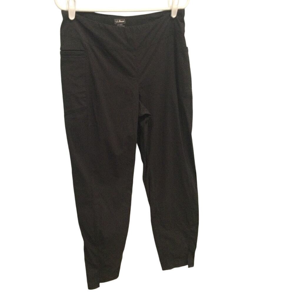 L.L.Bean Womens Nylon Pants Size 10 Black Outdoor Gorpcore Hiking Utility Casual